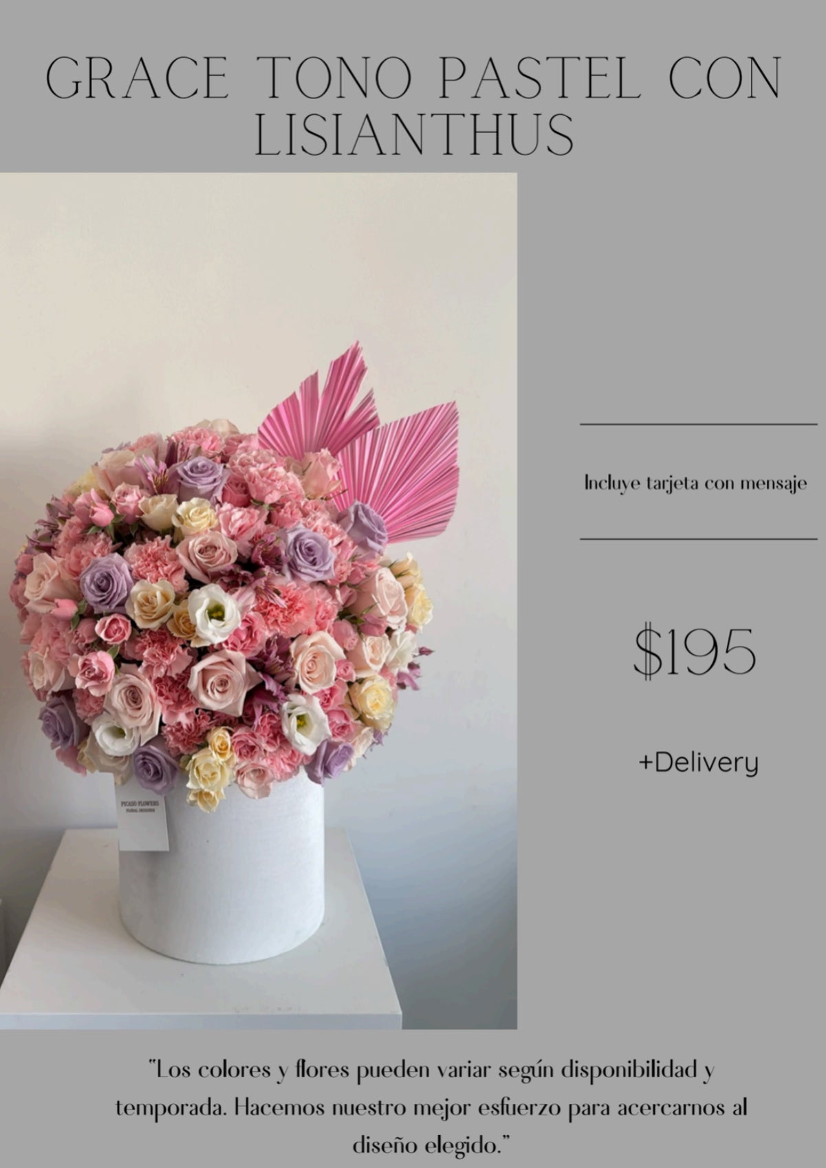 Grace con lisianthus